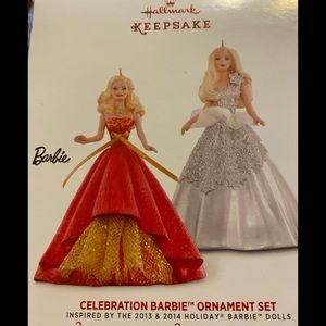 Two keepsake Barbie ornaments firm price o bundle
